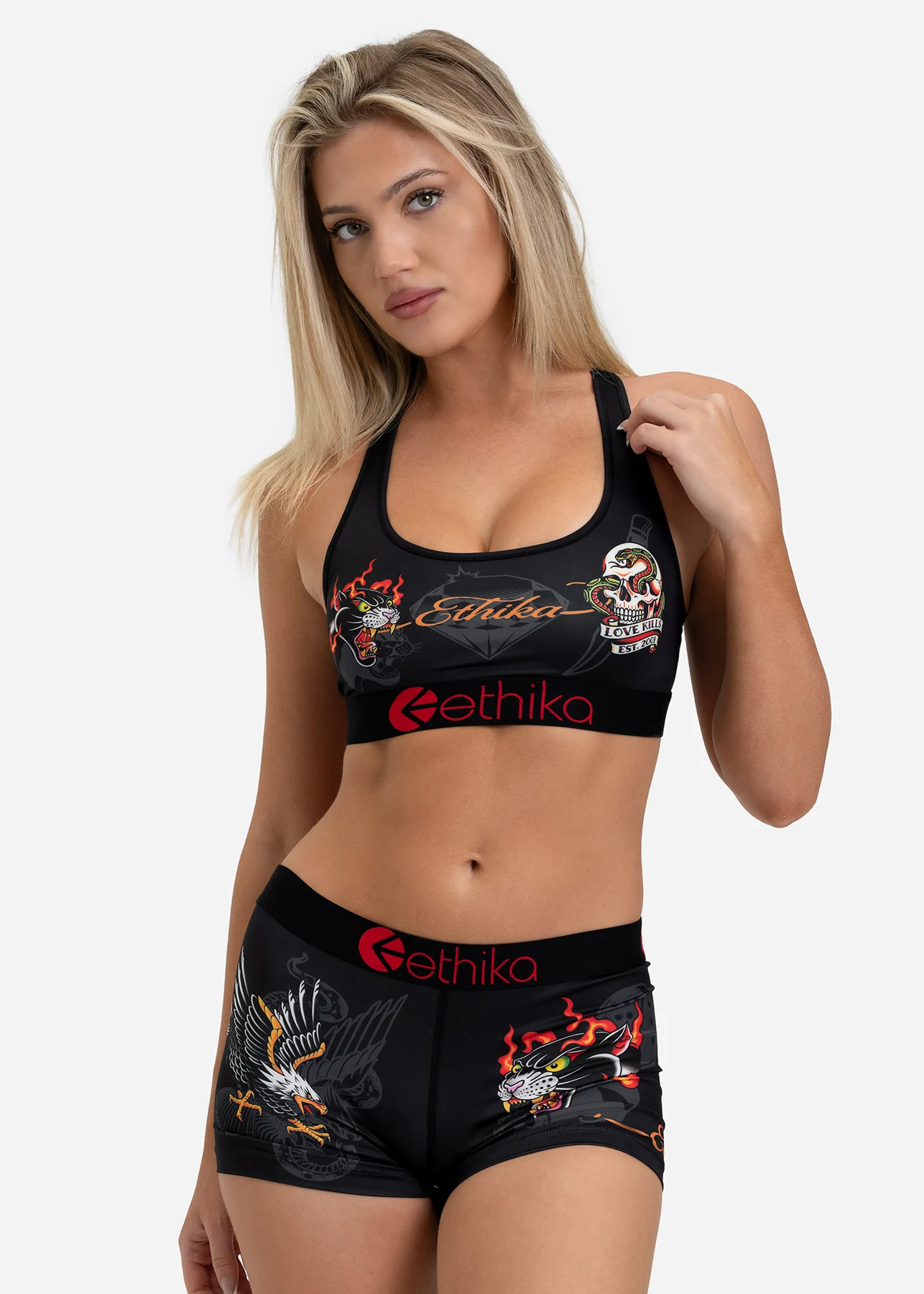 Ethika Ink Reign Womens Sports Bra official product image