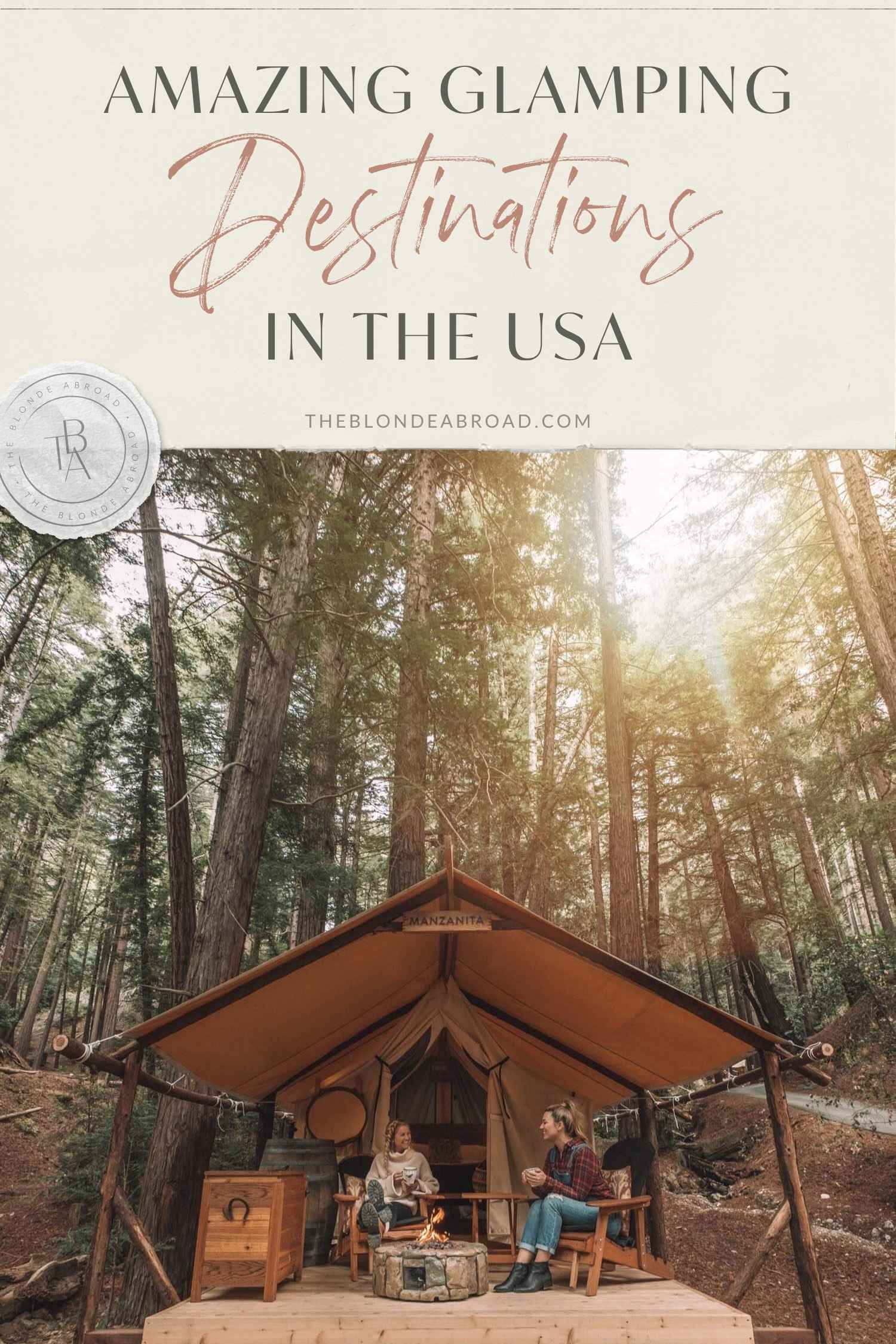 Amazing Glamping Destinations in the USA cover