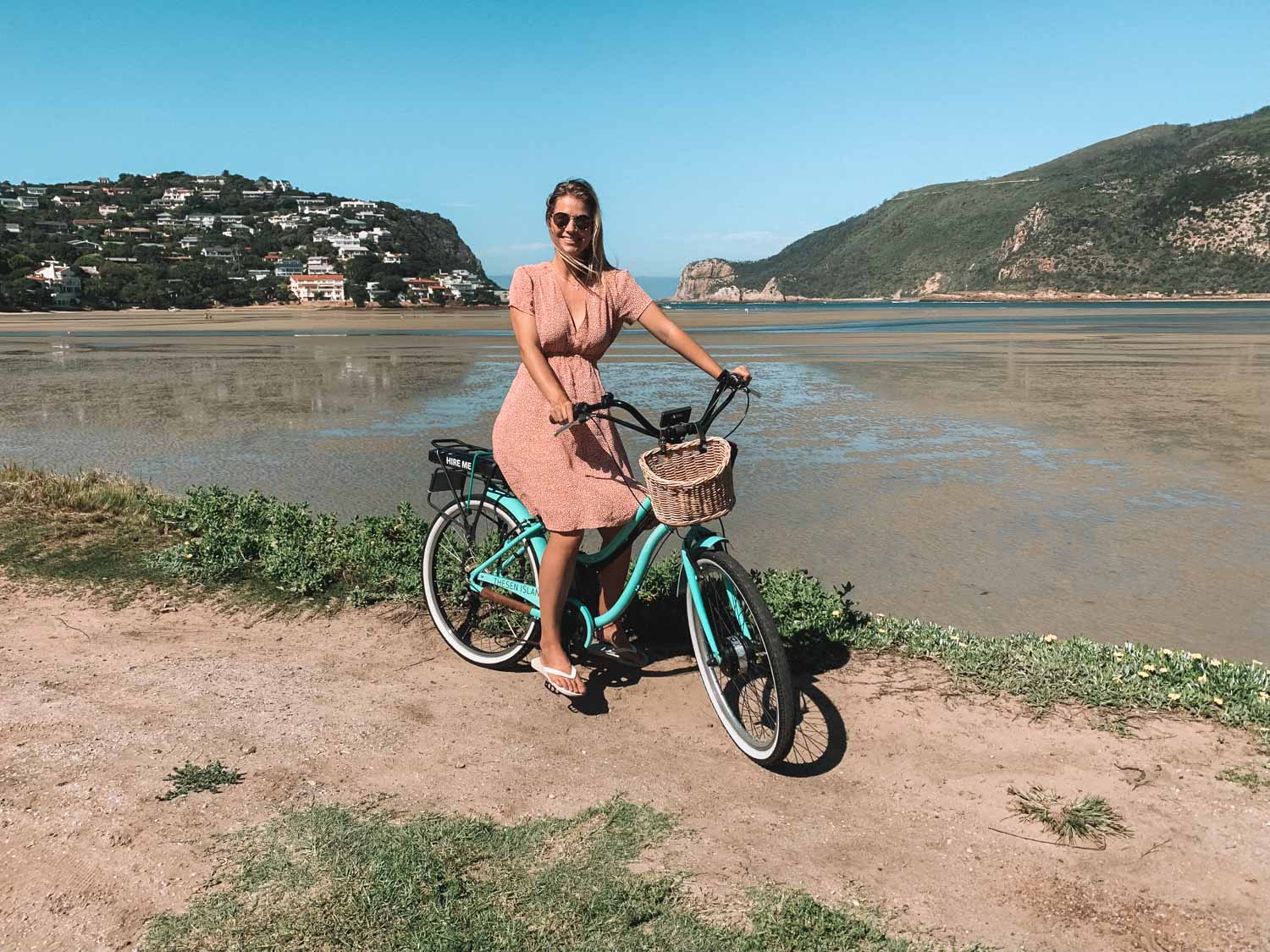 blonde on bicycle