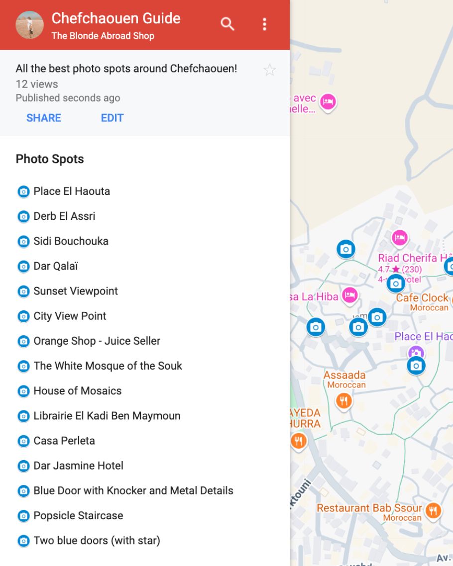 Chefchaouen Google Map